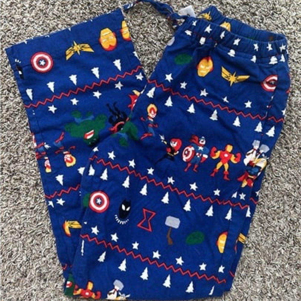 Hanna Andersson Marvel Avengers adult unisex flannel pajama pants